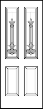 Essex Glass and Frame Kit (Half Sidelite 10" x 38" Frame Size) - Pease Doors: The Door Store