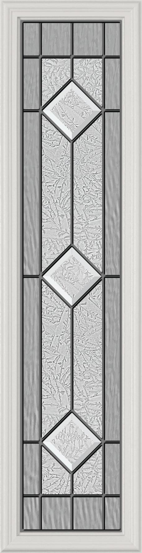 Stratford Glass and Frame Kit (Half Sidelite 10" x 38" Frame Size) - Pease Doors: The Door Store