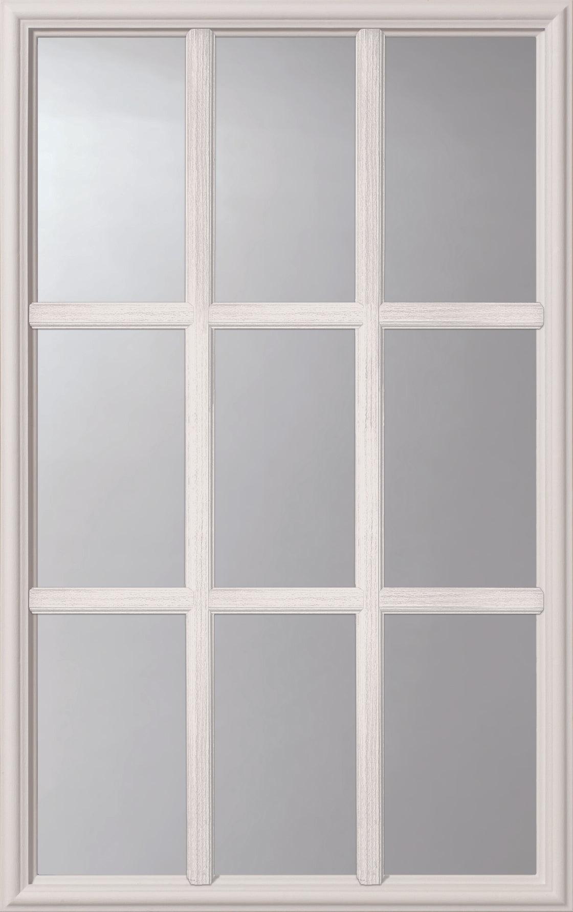 24 x 38 9 Light Replacement Frame Set for 1 Thick Door Glass (GLASS Not Included)