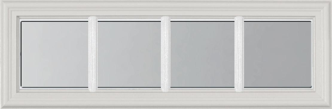 Clear 4 Lite Glass and Frame Kit (24" x 8" Frame Size) - Pease Doors: The Door Store