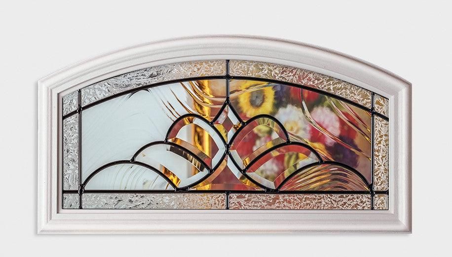 Saxon Glass and Frame Kit (Arch Top Fanlite 24" x 12" Frame Size) - Pease Doors: The Door Store