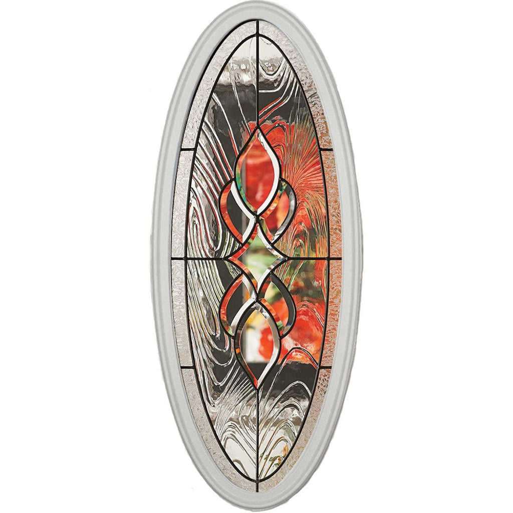 Saxon Glass and Frame Kit (Small Oval 16" x 39" Frame Size) - Pease Doors: The Door Store