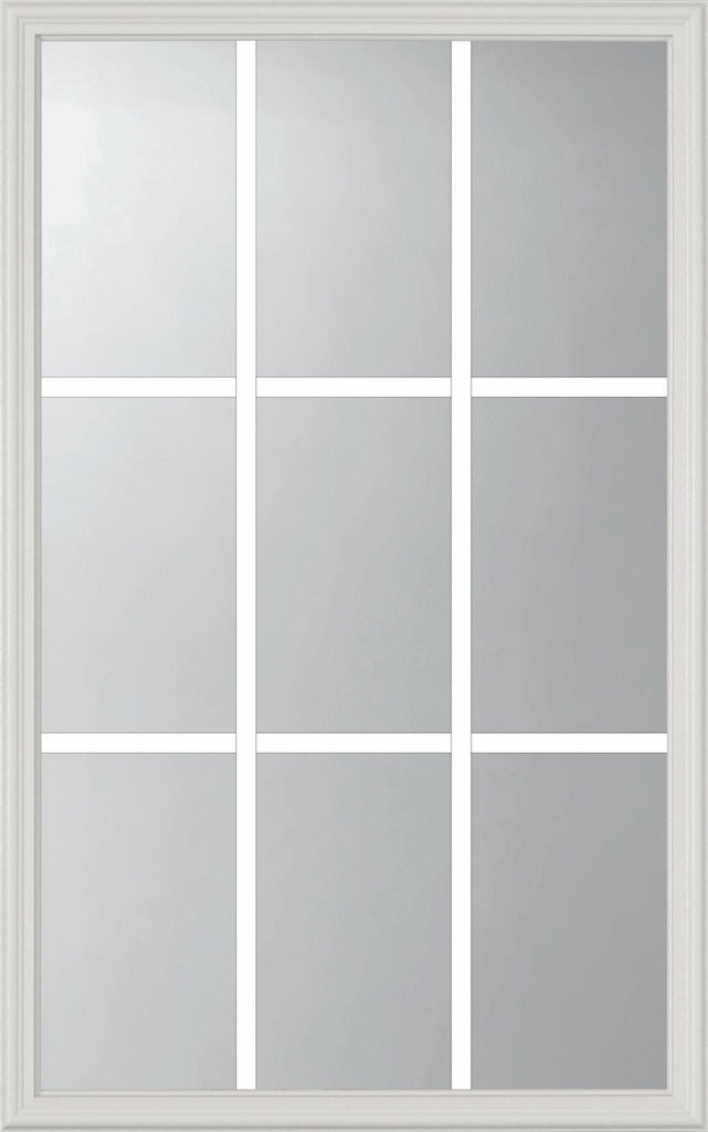 Grills Between Glass 9 Lite Glass and Frame Kit (Half Lite) - Pease Doors: The Door Store