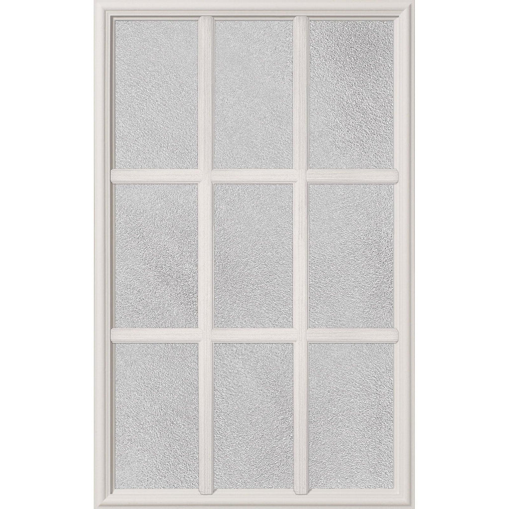 Clear Simulated 9 Lite Glass and Frame Kit (Half Lite 24" x 38" Frame Size) - Pease Doors: The Door Store