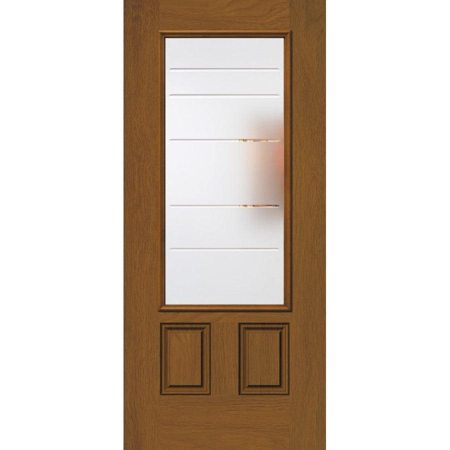 Clean Lines Glass and Frame Kit (3/4 Lite 24" x 50" Frame Size) - Pease Doors: The Door Store