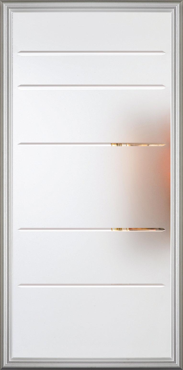 Clean Lines Glass and Frame Kit (3/4 Lite 24" x 50" Frame Size) - Pease Doors: The Door Store