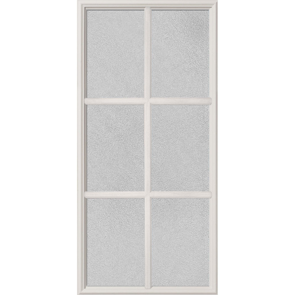 Clear Simulated 6 Lite Glass and Frame Kit (3/4 Lite 24" x 50" Frame Size) - Pease Doors: The Door Store