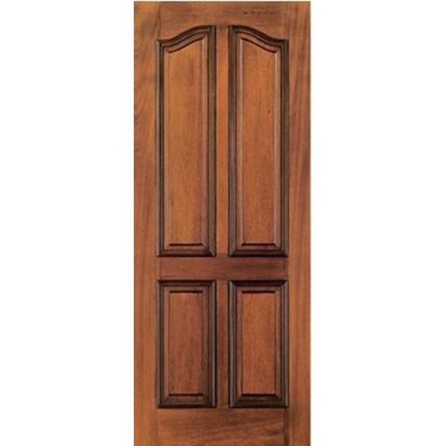 36" Mahogany Entry Door Slab (4 Panel Archtop) - Pease Doors: The Door Store