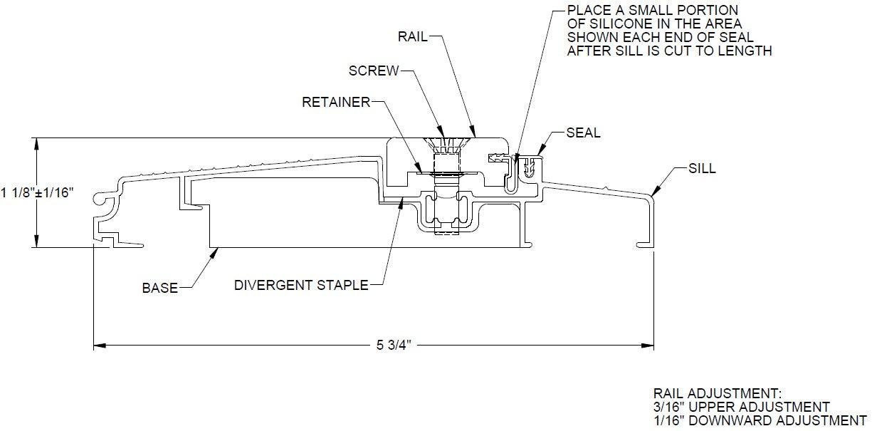 36" x 6" Outswing Threshold - Pease Doors: The Door Store