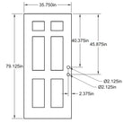 36" Smooth Fiberglass Entry Door & Framing Kit (9 Lite Glass) - Pease Doors: The Door Store