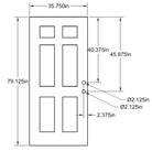 36" Smooth Fiberglass Entry Door & Framing Kit (6 Panel) - Pease Doors: The Door Store