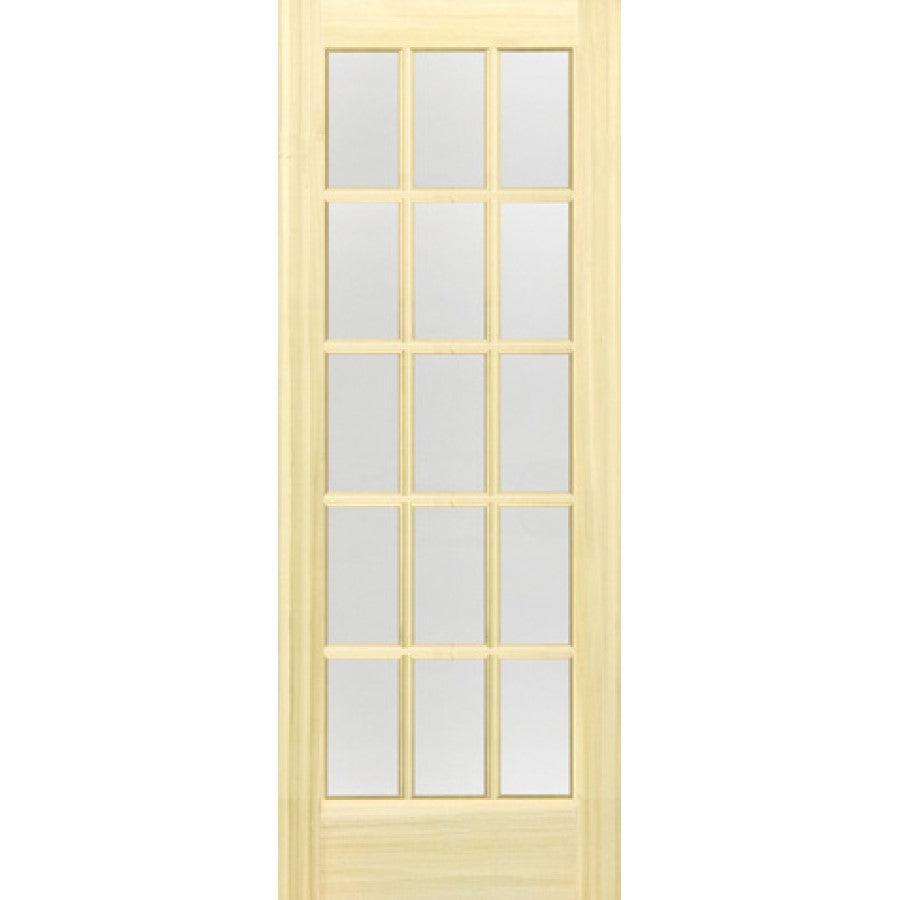 Poplar Interior Door Slab (15 Lite Glass) - Pease Doors: The Door Store
