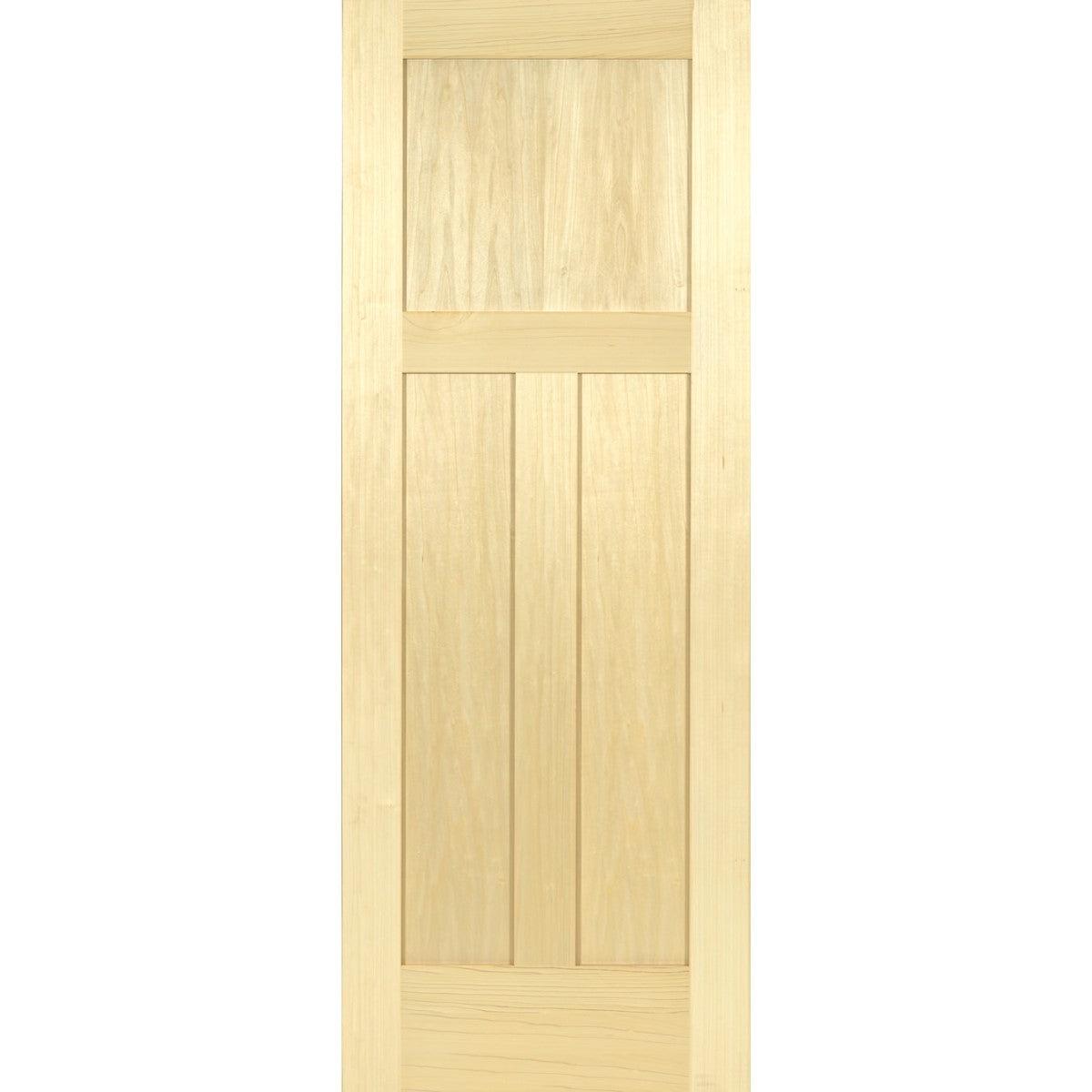 Poplar Interior Door Slab (3 Panel Craftsman) - Pease Doors: The Door Store