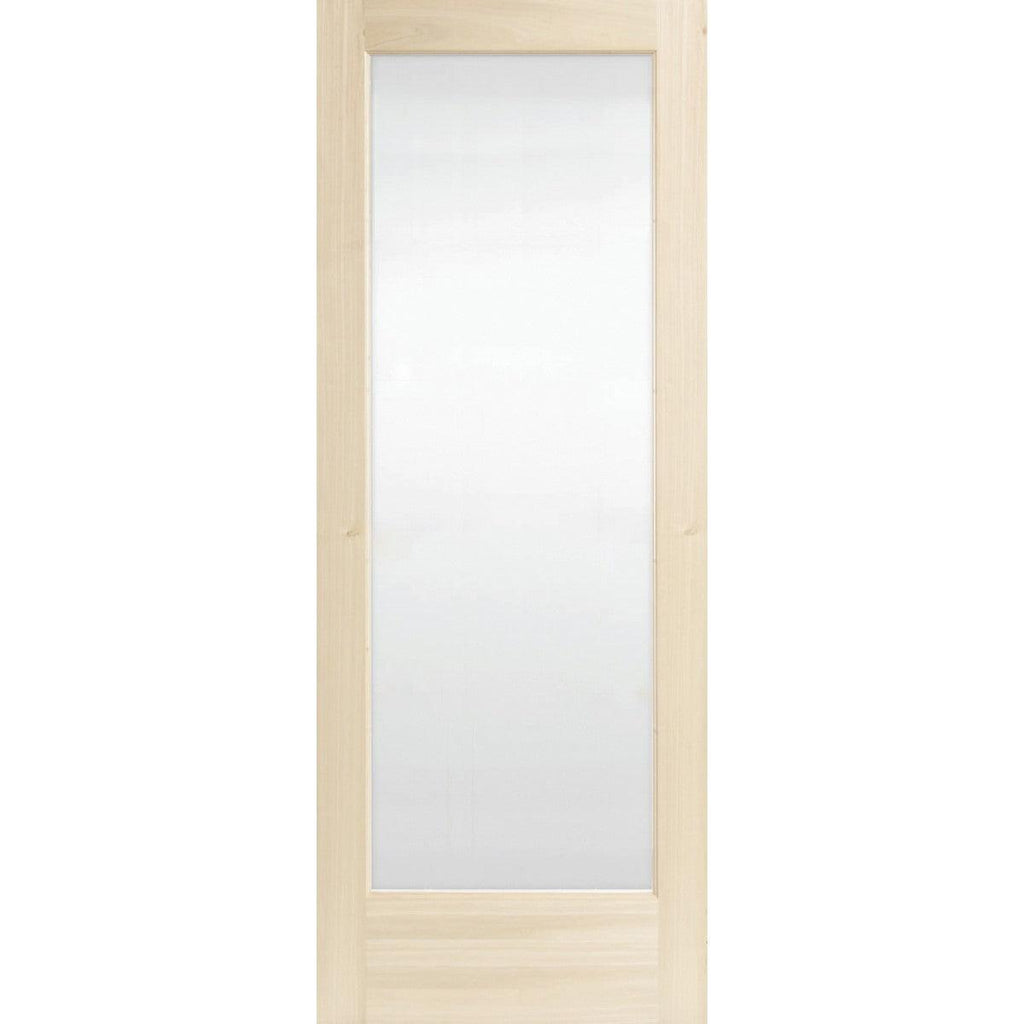 Poplar Interior Door Slab (Full Lite Glass) - Pease Doors: The Door Store
