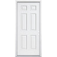32" x 80" Prehung Smooth Fiberglass Entry Door System (6 Panel) - Pease Doors: The Door Store