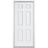 34" x 80" Prehung Smooth Fiberglass Entry Door System (6 Panel) - Pease Doors: The Door Store