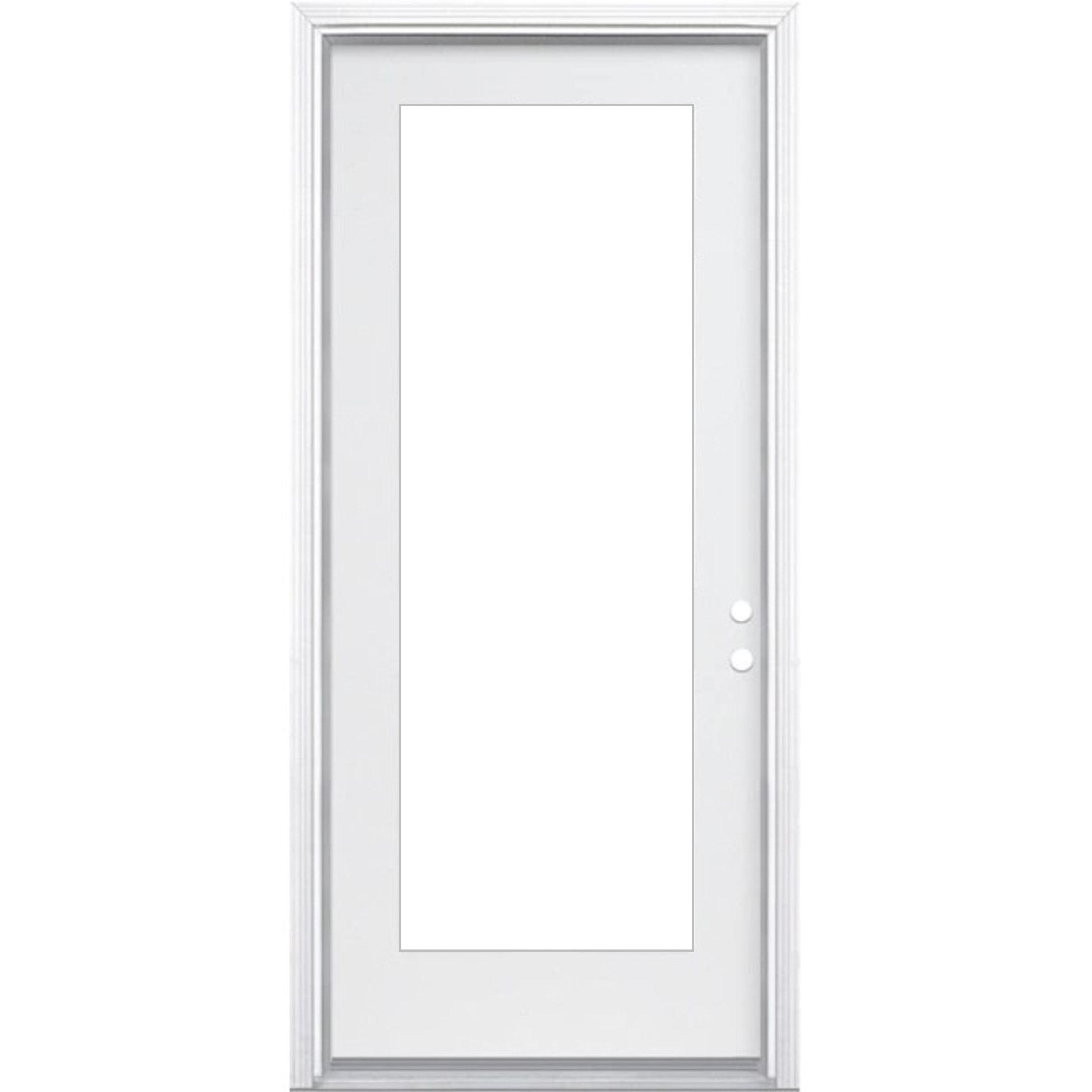 8-Lite Full Lite Fiberglass Prehung Patio Double Door Unit - Door Clearance  Center