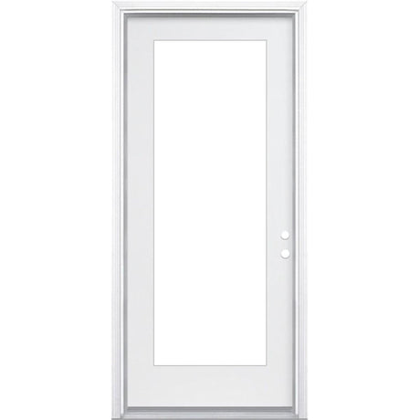 32" x 80" Prehung Smooth Fiberglass Entry Door System (6 Panel) - Pease Doors: The Door Store
