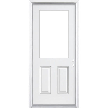 34" x 80" Prehung Smooth Fiberglass Entry Door System (6 Panel) - Pease Doors: The Door Store