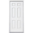 30" x 80" Prehung Smooth Fiberglass Entry Door System (6 Panel) - Pease Doors: The Door Store