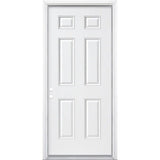 34" x 80" Prehung Smooth Fiberglass Entry Door System (6 Panel) - Pease Doors: The Door Store