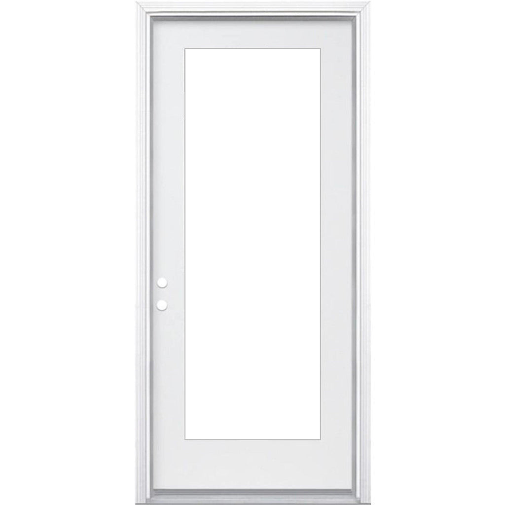 30" x 80" Prehung Smooth Fiberglass Entry Door System (6 Panel) - Pease Doors: The Door Store