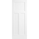 Solid Wood Interior Door Slab (3 Panel Craftsman, Primed) - Pease Doors: The Door Store