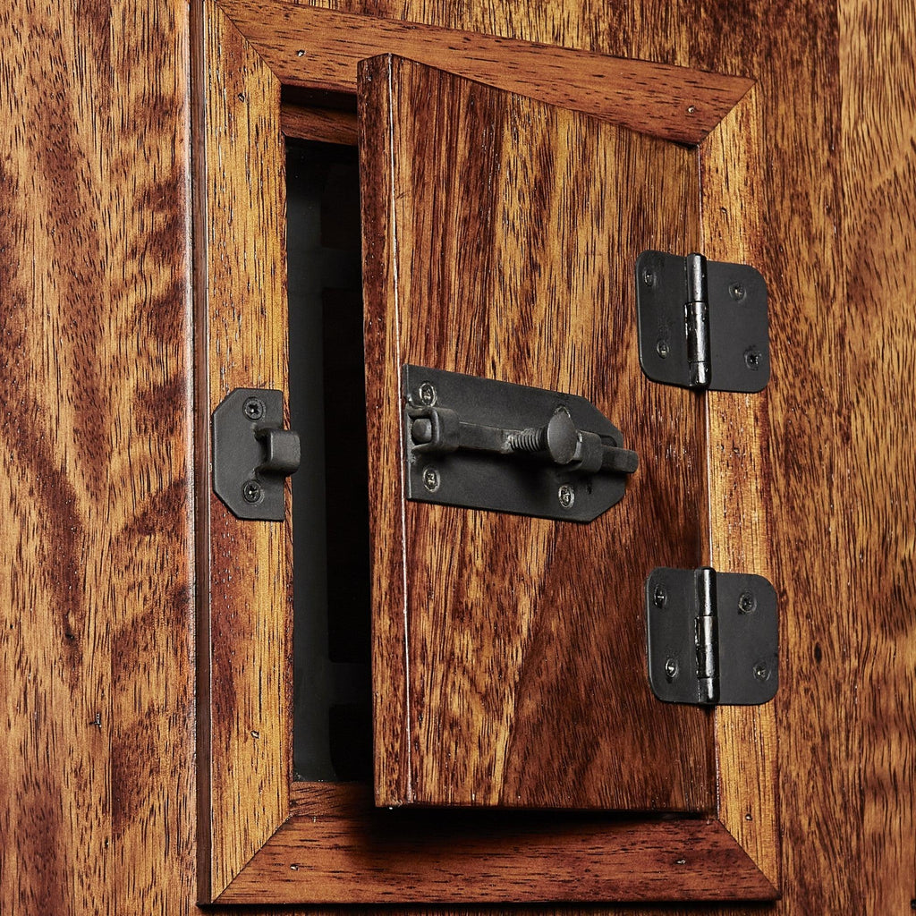 36" Prehung Mahogany Entry Door System (Speakeasy Iron Knocker) - Pease Doors: The Door Store
