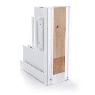 2 Panel Sliding White Patio Door (Raise & Lower Blinds) - Pease Doors: The Door Store