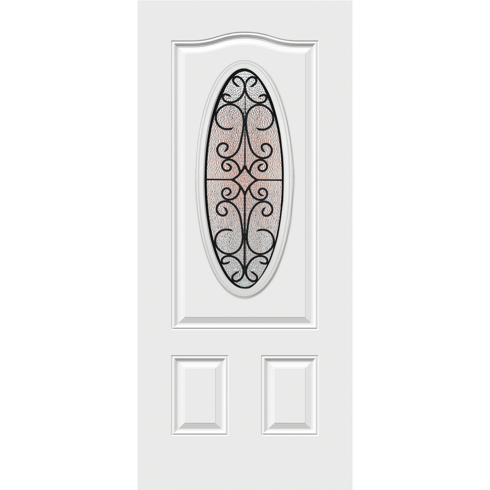 Wycroft Glass and Frame Kit (Small Oval 16" x 39" Frame Size) - Pease Doors: The Door Store