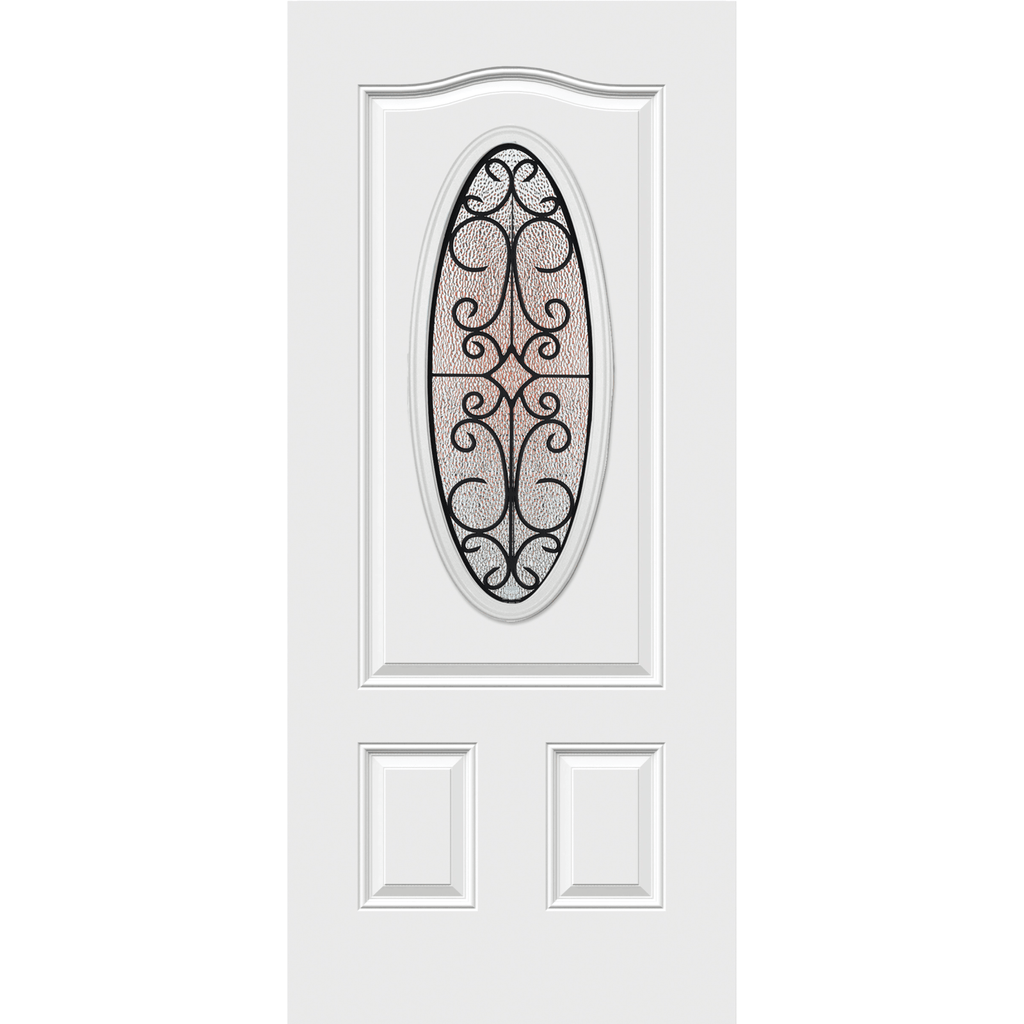 Wycroft Glass and Frame Kit (Small Oval 16" x 39" Frame Size) - Pease Doors: The Door Store